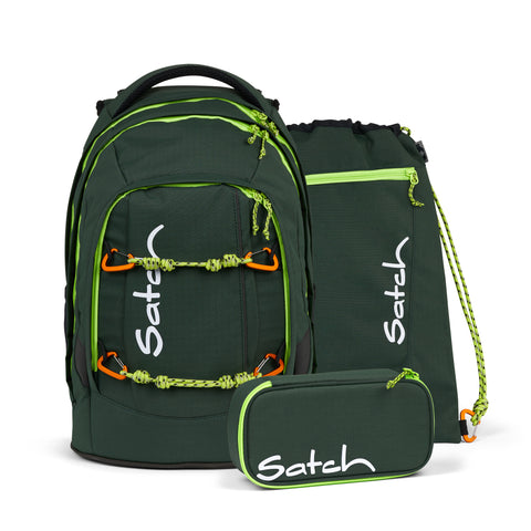 Satch Schulrucksack-Set pack Green Explorer 01185-20170-10 Green Explorer