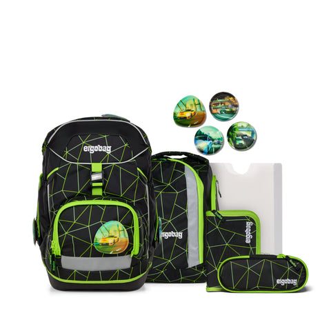 ergobag Schulrucksack-Set pack 01298-90357-10 CyBär Race