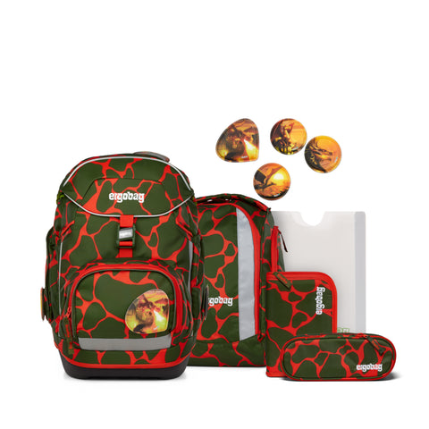 ergobag Schulrucksack-Set pack 01298-90285-10 FeuerspeiBär