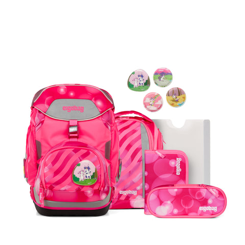 ergobag Schulrucksack-Set pack 01304-90160-10 KuntBärbunt Einhorn