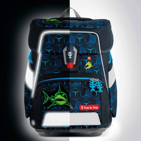 Step by Step Schulranzenset SPACE SHINE Shark Dexter