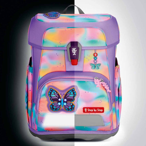 Step by Step Schulranzenset CLOUD FLASH 00222614 Butterfly Luna  "Butterfly Luna", 5-teilig