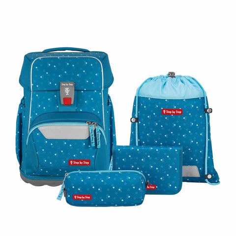 Step by Step Schulranzenset BASIS 00227100 Blue Hearts