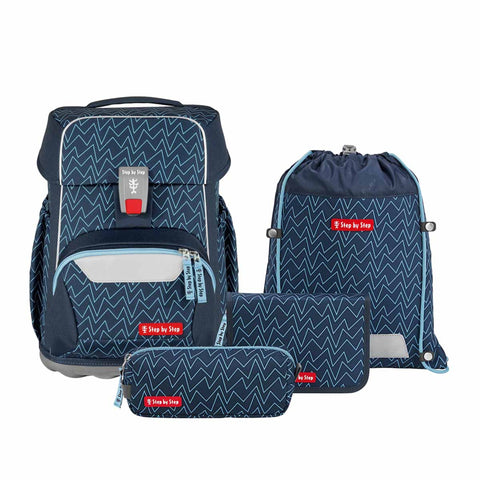 Step by Step Schulranzenset BASIS 00227101 Blue Lines