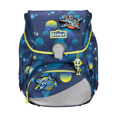 SCOUT Schulranzenset Alpha Exklusiv LED Planets S74420403500 4tlg