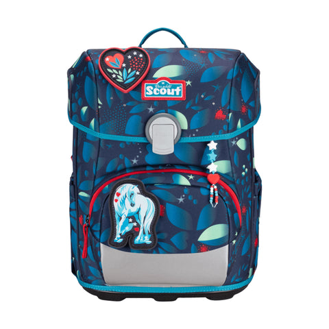 SCOUT Schulranzenset Neo LED White Unicorn S75460406900