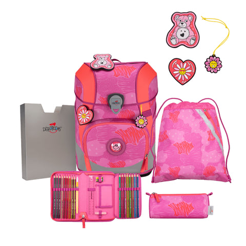 DERDIEDAS Schulranzenset ErgoFlex Tiny Roses D8510182