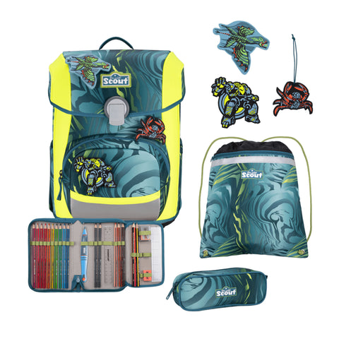 SCOUT Schulranzenset Neo DIN Action S75450003400 4tlg