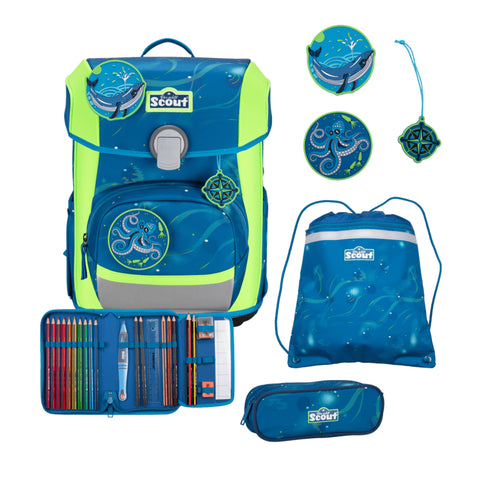 SCOUT Schulranzenset Neo Deep Sea S75450004200