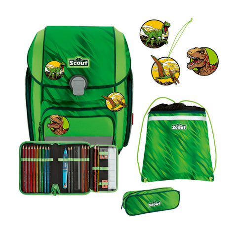 SCOUT Schulranzenset Genius Dino Rex S76400817700 76400817700