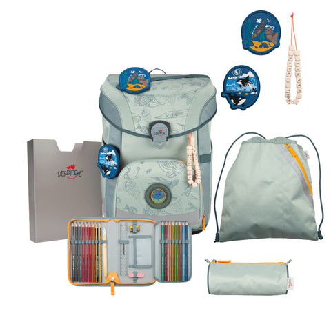 Schulranzenset ErgoFlex Easy Grey Planet