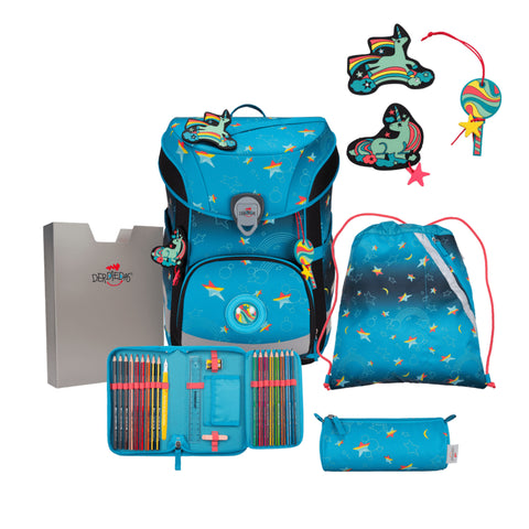 DERDIEDAS Schulranzenset ErgoFlex Easy Rainbow Star D8509186
