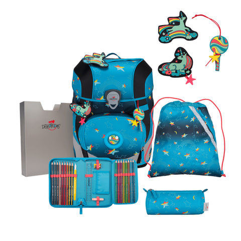DERDIEDAS Schulranzenset ErgoFlex Tiny Rainbow Star D8510186