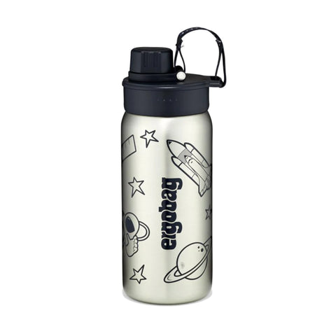 Trinkflasche Edelstahl Schwarz  Schwarz