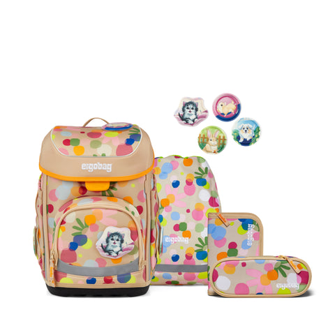 Ergobag Schulranzen Set cubo Flower PowBär 01510-90353-10