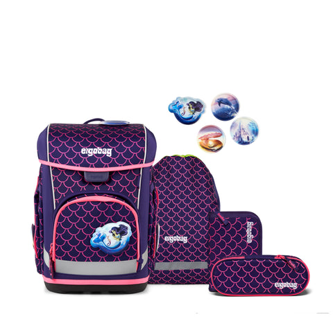 Ergobag Schulranzen Set cubo light PerlentauchBär 01518-900K2-10