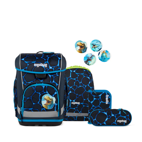 Ergobag Schulranzen Set cubo light Bärassic Garden 01518-90390-10