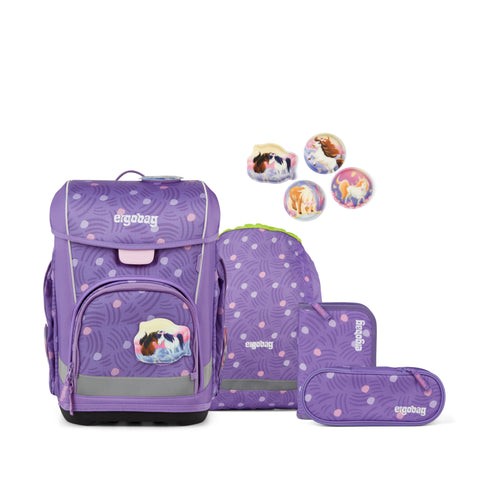 Ergobag Schulranzen Set cubo light PonyBäradies 01518-90396-10
