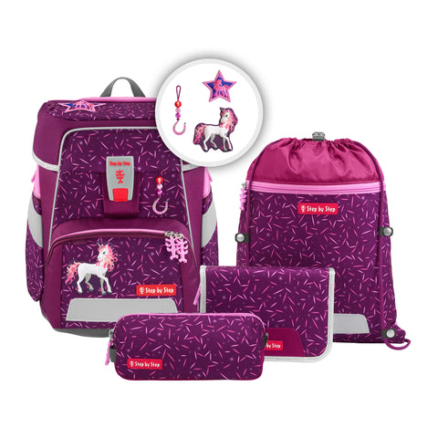 Step by Step SPACE Schulranzen-Set "Pretty Unicorn Nuala", 5 teilig, 00138045