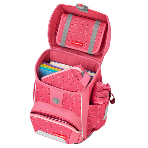 Step by Step BASIS Schulranzen-Set "Pink  Bubbles", 4-teilig 00138059
