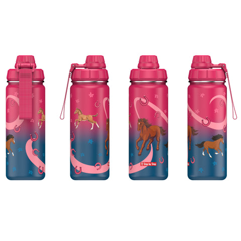 Step by Step Isolierte Edelstahl-Trinkflasche "Wild Horse"