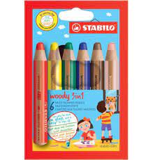 Farbstift Woody Kartonetui 6 S STABILO 8806  sortiert
