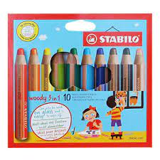 Farbstift Woody 10er Etui sort STABILO 880/10