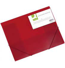 Gummizugmappe A4 transl. rot Q-CONNECT KF02311