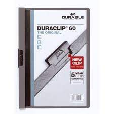 Klemmmappe Duraclip A4 schwarz DURABLE 2209-01  60 Blatt