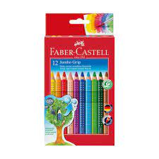 Farbstiftetui Jumbo Grip 12ST FABER CASTELL 110912 lang