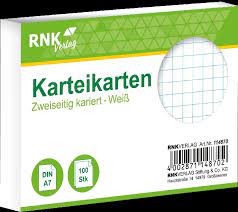Karteikarte A7 100 ST weiß kar RNK 114870