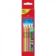 Farbstiftetui Jumbo Grip Neon FABER CASTELL 110994  5St