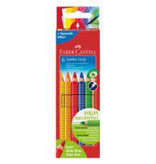 Farbstiftetui Jumbo Grip 6ST FABER CASTELL 110906 lang