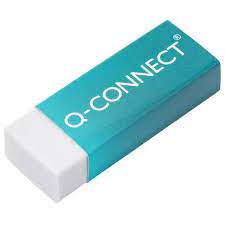 Radierer Plastik  weiß Q-CONNECT KF00236 E-66090 IA