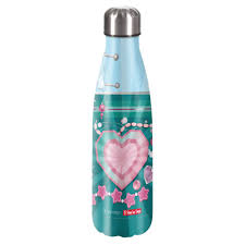 Isolierte Edelstahl-Trinkflasche Glitter Heart 00213494