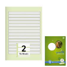 Heft LIN2 A5 16 Blatt 4/4/4mm  STAUFEN PREMIO 040780002 90g