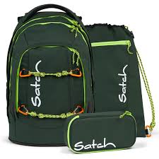 Satch Schulrucksack Pack Special Edition Green Expiorer Set mit Sportbeutel und Schlamperetui