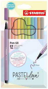 Faserschreiberetui 12ST Pen68 STABILO 6812-7-7 Pastellove