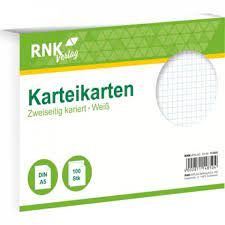 Karteikarte A5 100 ST weiß RNK 114850 kariert