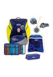 SCOUT Schulranzenset Alpha 74400821600 Blue Police