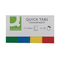 Haftmarker 4x40BL 25x45mm tran Q-CONNECT KF01225