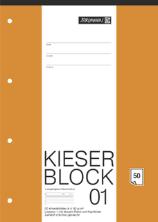 Block A4 Kieserblock Lin1 50Bl Kieserbl A4 Lin01 80