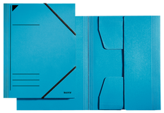 Gummizugmappe A4 blau LEITZ 39810035  Karton 320g